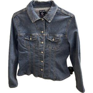 Faconnable womens Vintage Jean Trucker Jacket Large